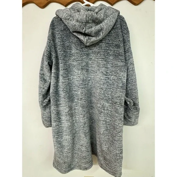 PINK By VS Gray Robe Women's M/L Sequin Word Sleeves Cozy Soft * no belt - Picture 6 of 6